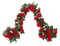 2 Pack (16FT) Artificial Rose Vine Flowers Plants Fake Flower Vine for Wedding Home Party Garden Craft Art Decor Red